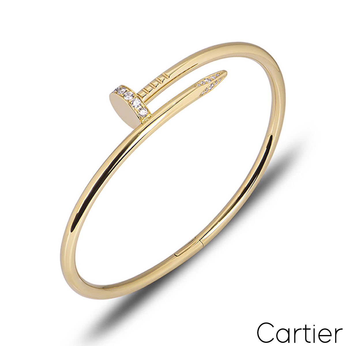 Cartier Yellow Gold Diamond Juste Un Clou Bracelet Size 20 B6048620